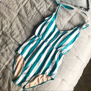 Kortni Jeane Striped One Piece Swimsuit